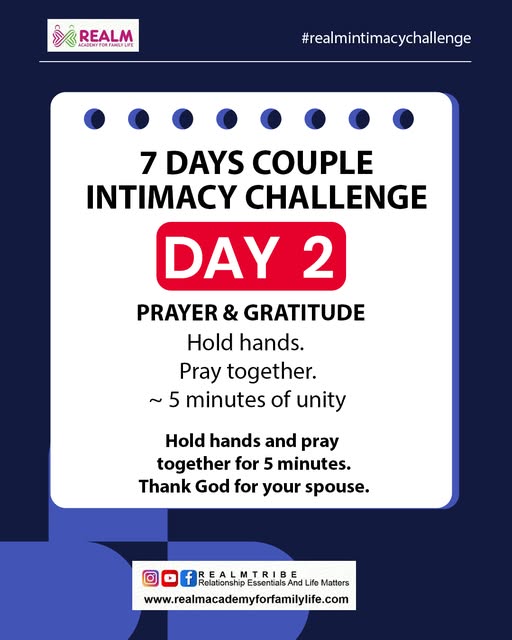 Day 2 of 7 Days Couples Intimacy Challenge